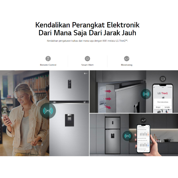 LG Kulkas Two Doors 363 Liter - GN-F372PXAK